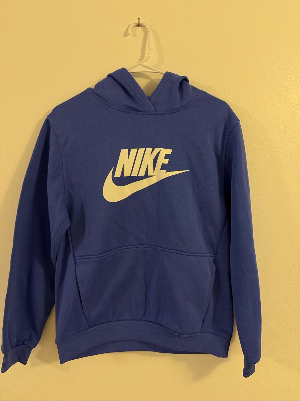 Nike Blue Pullover Hoodie with White Swoosh Tag